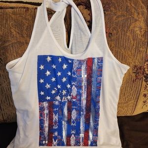 American flag tank top